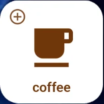 zoevo widget linked to the coffee tally